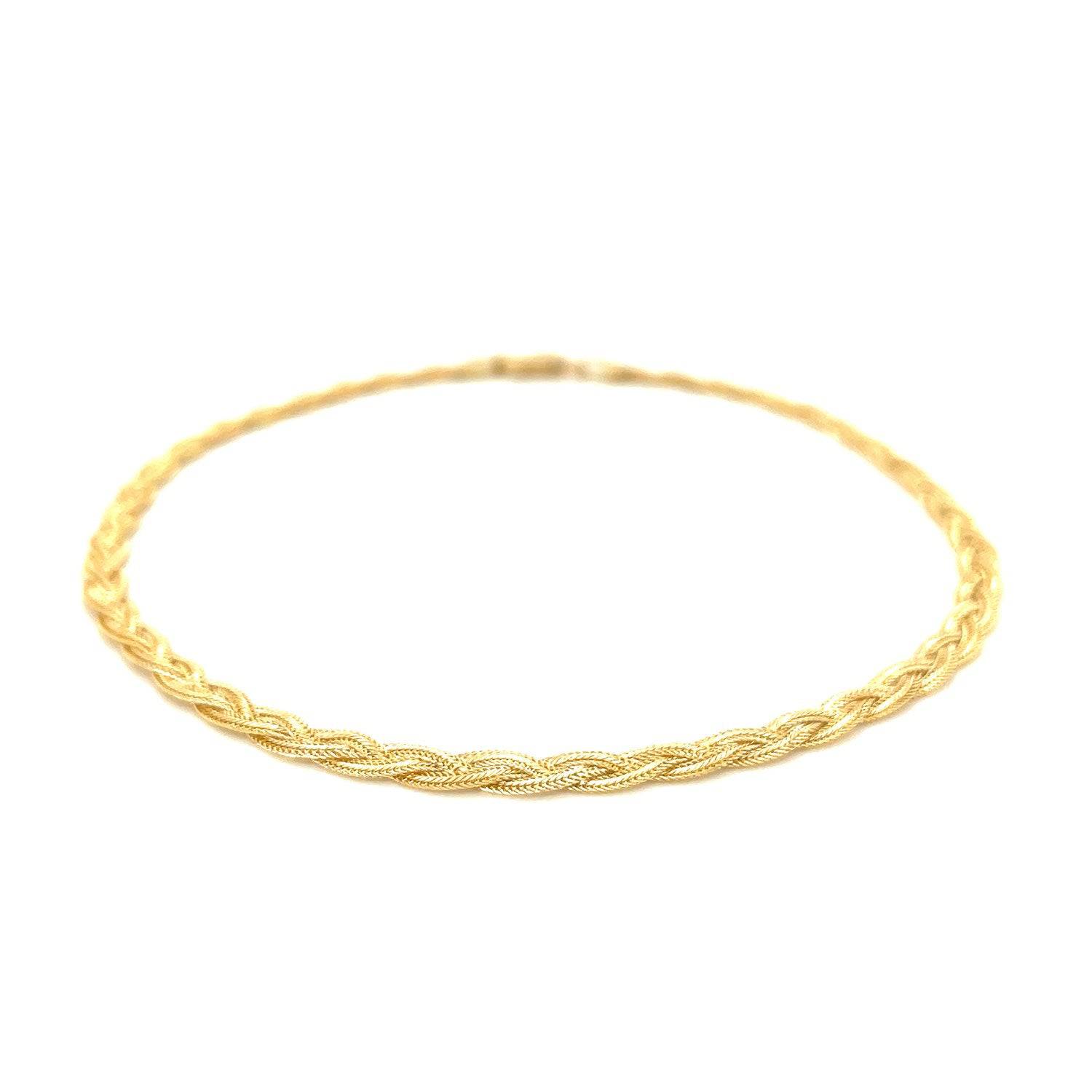 14k Yellow Gold Braided Bracelet  (3.50 mm) | 7'' - Forever in Harmony