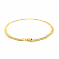 14k Yellow Gold Braided Bracelet  (3.50 mm) | 7'' - Forever in Harmony