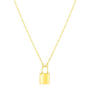 14k Yellow Gold Padlock Necklace - Forever in Harmony