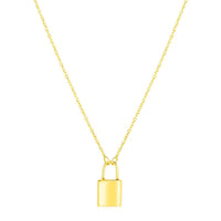 14k Yellow Gold Padlock Necklace - Forever in Harmony