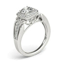 14k White Gold Baroque Shank Style Cut Diamond Engagement Ring (1 1/4 cttw) - Forever in Harmony