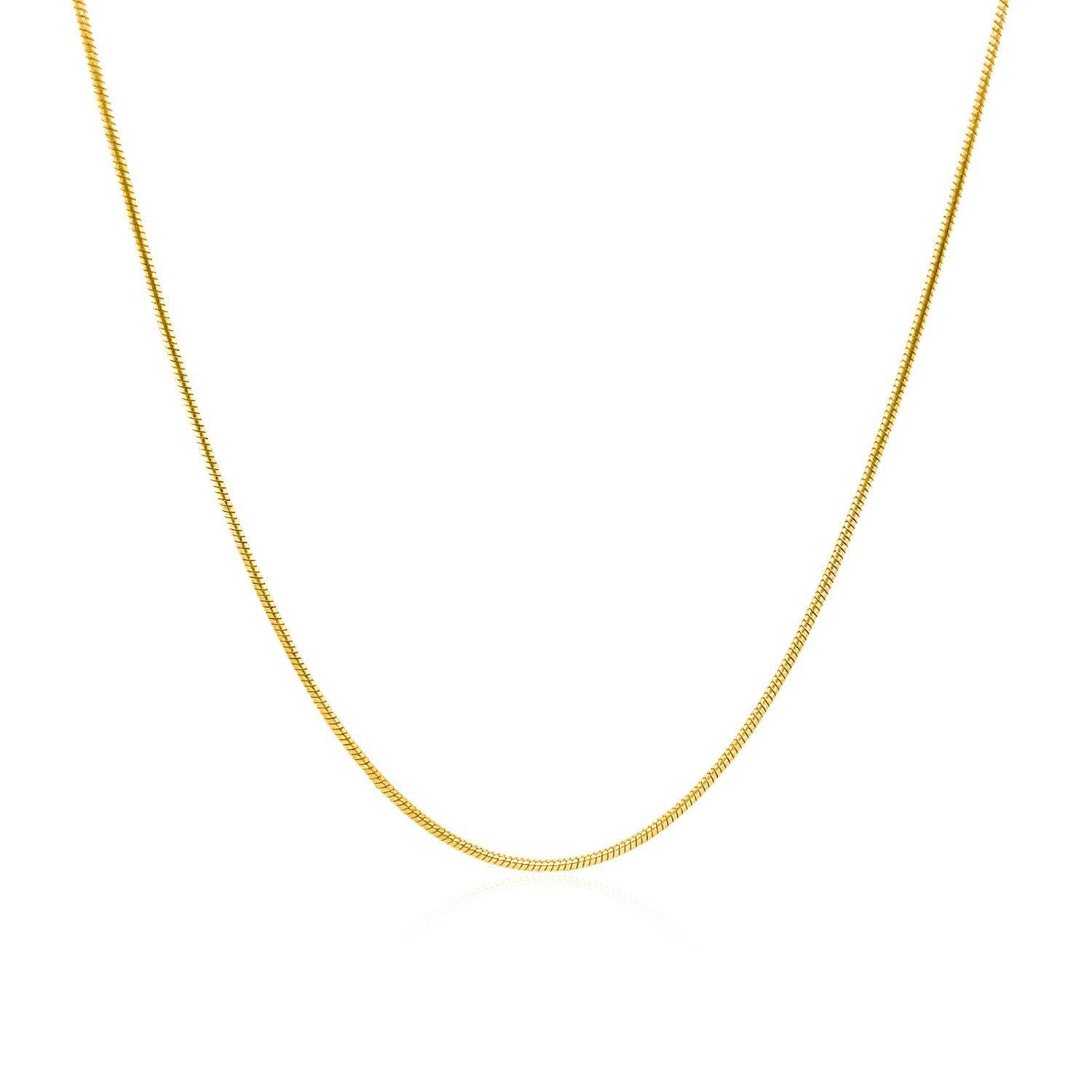 14k Yellow Gold Round Snake Chain (0.90 mm) - Forever in Harmony