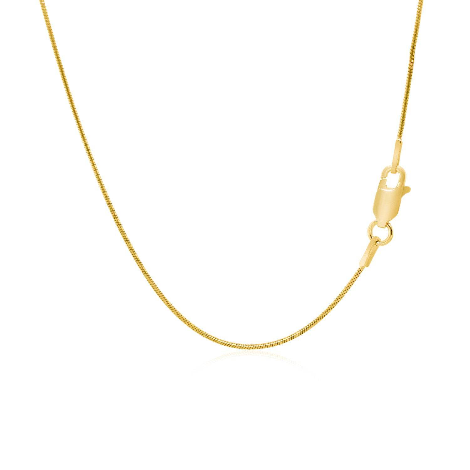 14k Yellow Gold Round Snake Chain (0.90 mm) - Forever in Harmony