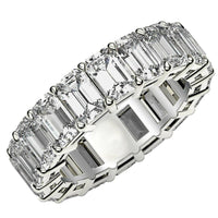 Emerald Cut Lab Grown Diamond Eternity Ring in 14k White Gold (8 cttw FG/VS2) - Forever in Harmony