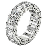 Emerald Cut Lab Grown Diamond Eternity Ring in 14k White Gold (8 cttw FG/VS2) - Forever in Harmony