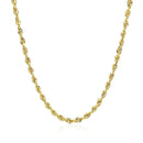 14k Yellow Gold Solid Diamond Cut Rope Chain (2.75 mm) | - Forever in Harmony