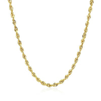 14k Yellow Gold Solid Diamond Cut Rope Chain (2.75 mm) | - Forever in Harmony