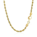 14k Yellow Gold Solid Diamond Cut Rope Chain (2.75 mm) | - Forever in Harmony