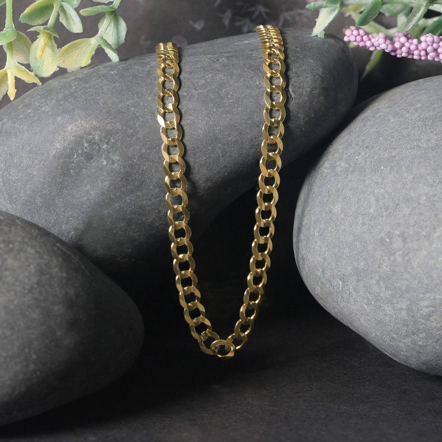 10k Yellow Gold Curb Chain (4.70 mm) - Forever in Harmony