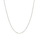 10k White Gold Cable Chain (1.10 mm) - Forever in Harmony