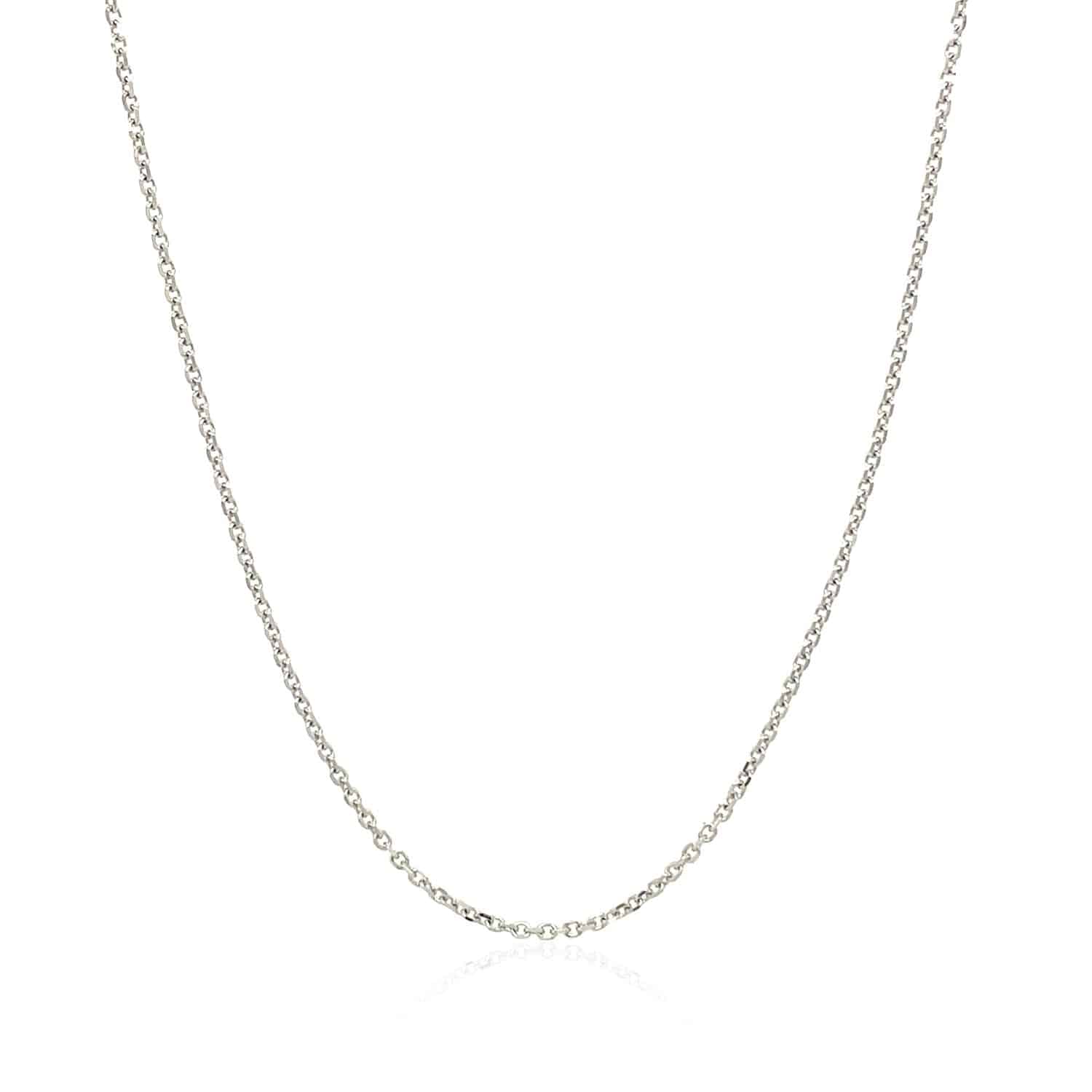 10k White Gold Cable Chain (1.10 mm) - Forever in Harmony