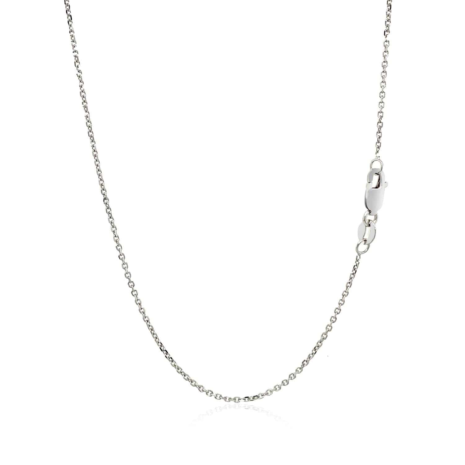 10k White Gold Cable Chain (1.10 mm) - Forever in Harmony