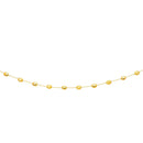 14k Yellow Gold Necklace with Polished and Textured Pebble Stations - Forever in Harmony