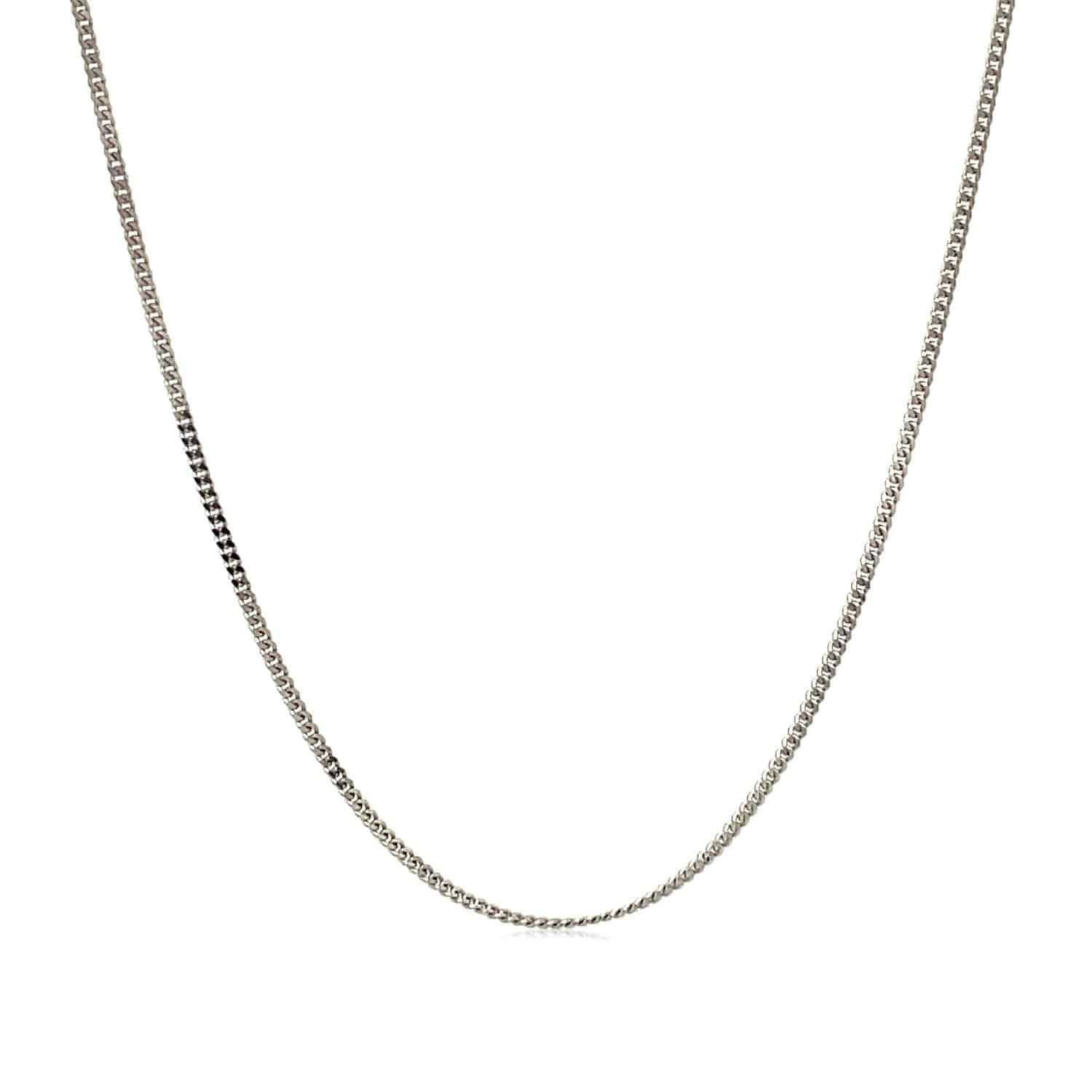 10k White Gold Gourmette Chain 1.0mm (1.00 mm) - Forever in Harmony