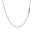 10k White Gold Gourmette Chain 1.0mm (1.00 mm) - Forever in Harmony