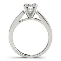 14k White Gold Antique Style Graduagted Diamond Engagement Ring (1 1/8 cttw) - Forever in Harmony