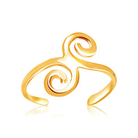 14k Yellow Gold Scrollwork Motif Toe Ring - Forever in Harmony