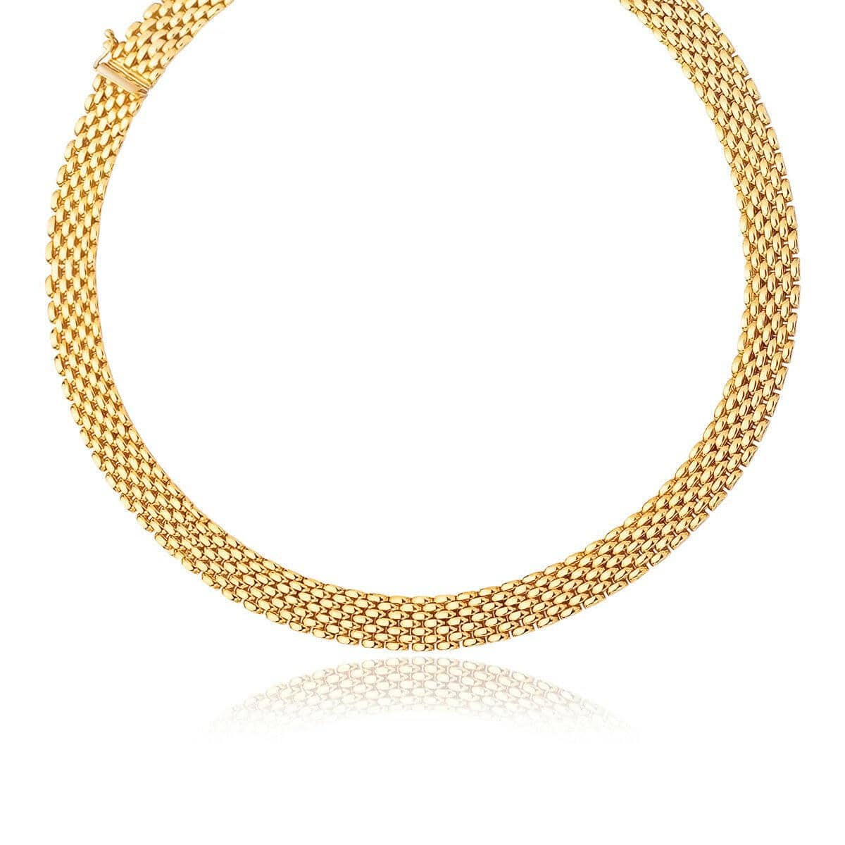 14k Yellow Gold Flexible Panther 9.0mm Line Necklace |