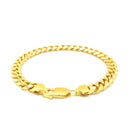 14k Yellow Gold Solid Miami Cuban Bracelet (7.20 mm) | - Forever in Harmony