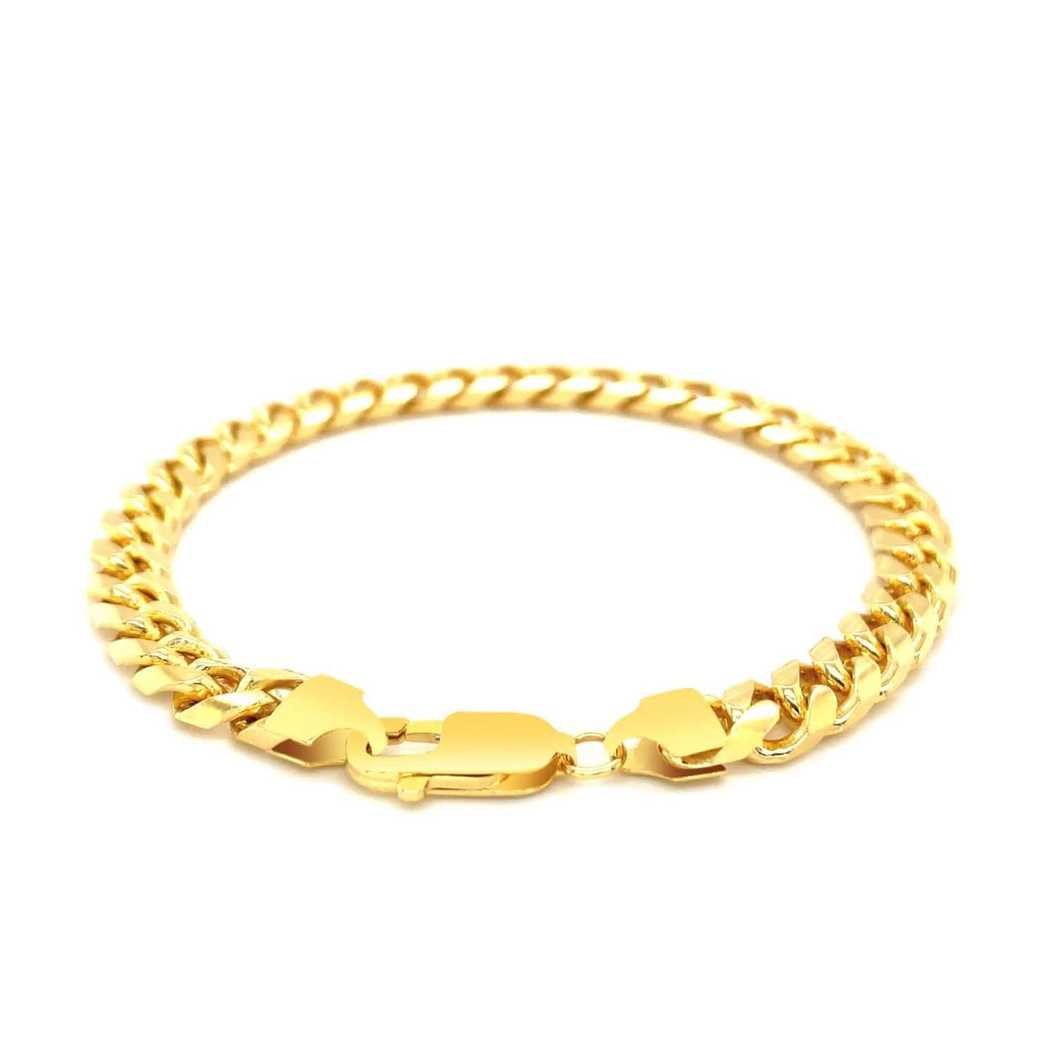 14k Yellow Gold Solid Miami Cuban Bracelet (7.20 mm) | 8.5'' - Forever in Harmony