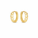 14k Yellow Gold Curb Huggie Hoop - Forever in Harmony