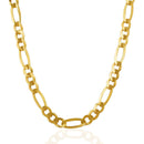 14k Yellow Gold Solid Figaro Chain (7.00 mm) - Forever in Harmony