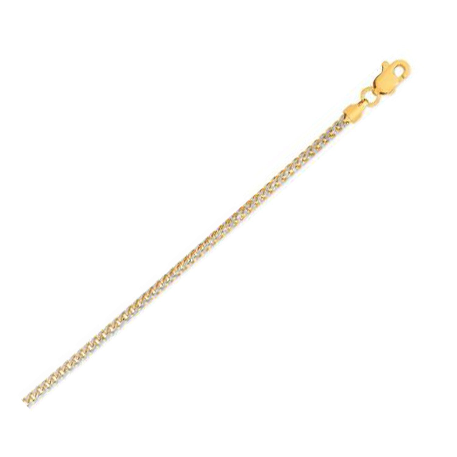 14k Yellow Gold Round Pave Franco Chain (2.30 mm) - Forever in Harmony