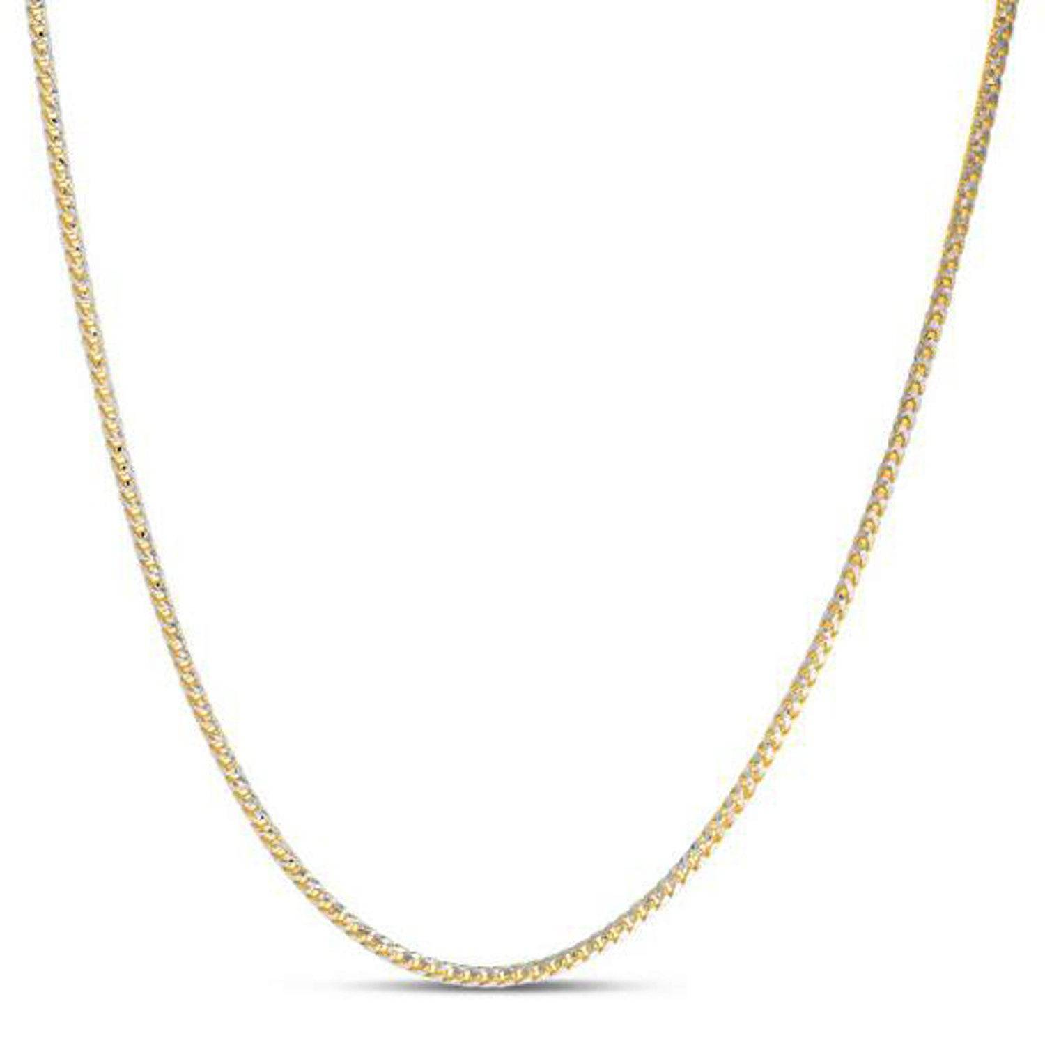 14k Yellow Gold Round Pave Franco Chain (2.30 mm) - Forever in Harmony