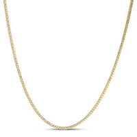 14k Yellow Gold Round Pave Franco Chain (2.30 mm) - Forever in Harmony