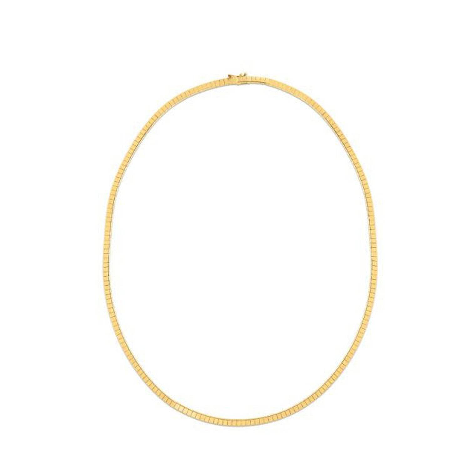 14k Yellow Gold Brick Omega Necklace - Forever in Harmony