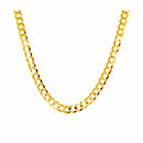 14k Yellow Gold Solid Curb Chain (3.60 mm) | - Forever in Harmony