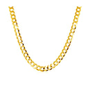 14k Yellow Gold Solid Curb Chain (3.60 mm) | 18'' - Forever in Harmony