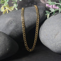 14k Yellow Gold Solid Curb Chain (3.60 mm) | 18'' - Forever in Harmony