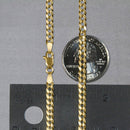 14k Yellow Gold Solid Curb Chain (3.60 mm) | 18'' - Forever in Harmony