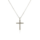 Cross Pendant with Diamonds in Sterling Silver - Forever in Harmony