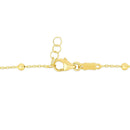 14k Yellow Gold Childrens Bracelet with Beads and Enameled Heart | - Forever in Harmony