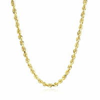 10k Yellow Gold Solid Diamond Cut Rope Chain (3.50 mm) | - Forever in Harmony