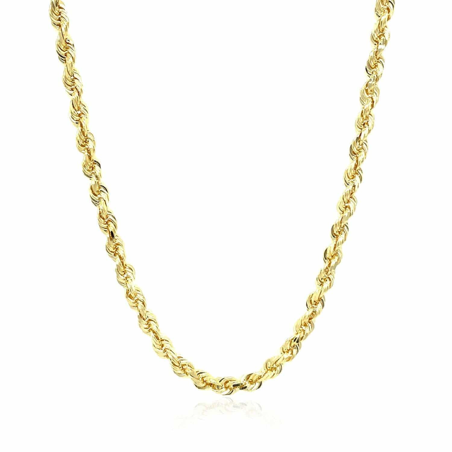 10k Yellow Gold Solid Diamond Cut Rope Chain (3.50 mm) |