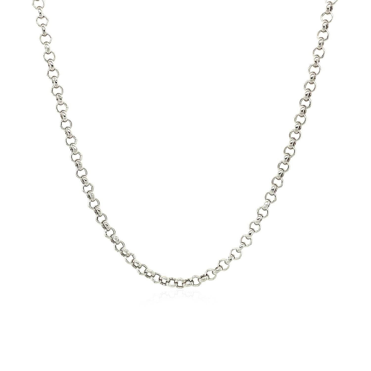 14k White Gold Rolo Chain (2.50 mm) - Forever in Harmony