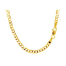 14k Yellow Gold Solid Curb Chain (2.60 mm) | - Forever in Harmony