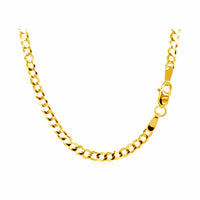 14k Yellow Gold Solid Curb Chain (2.60 mm) | 16'' - Forever in Harmony