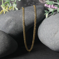 14k Yellow Gold Solid Curb Chain (2.60 mm) | - Forever in Harmony