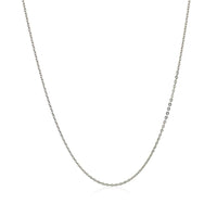 Sterling Silver Rhodium Plated Cable Chain (0.60 mm) - Forever in Harmony