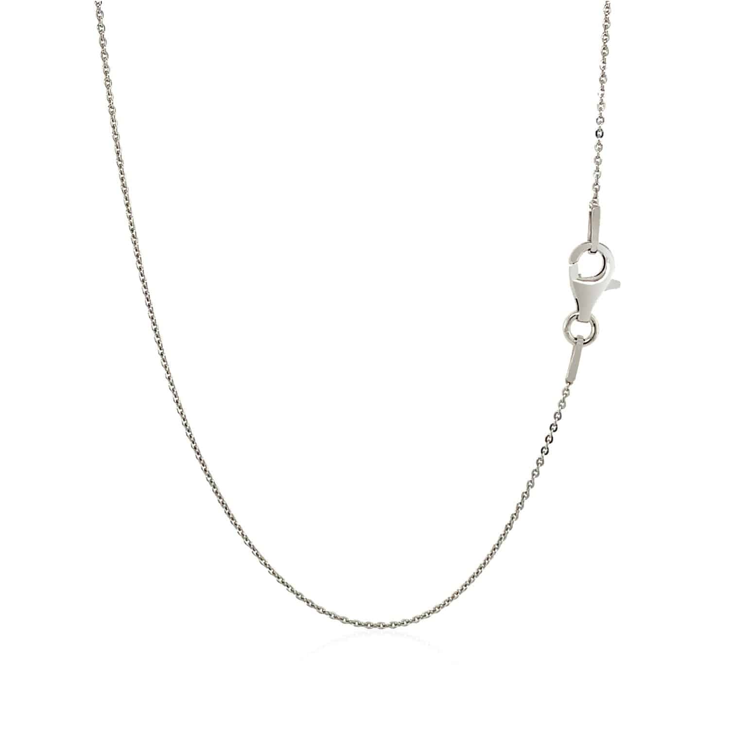 Sterling Silver Rhodium Plated Cable Chain (0.60 mm) - Forever in Harmony