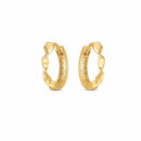 14k Yellow Gold Twist Huggie Hoops - Forever in Harmony