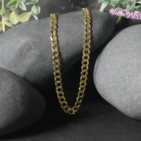 14k Yellow Gold Solid Curb Chain (4.70 mm) | - Forever in Harmony