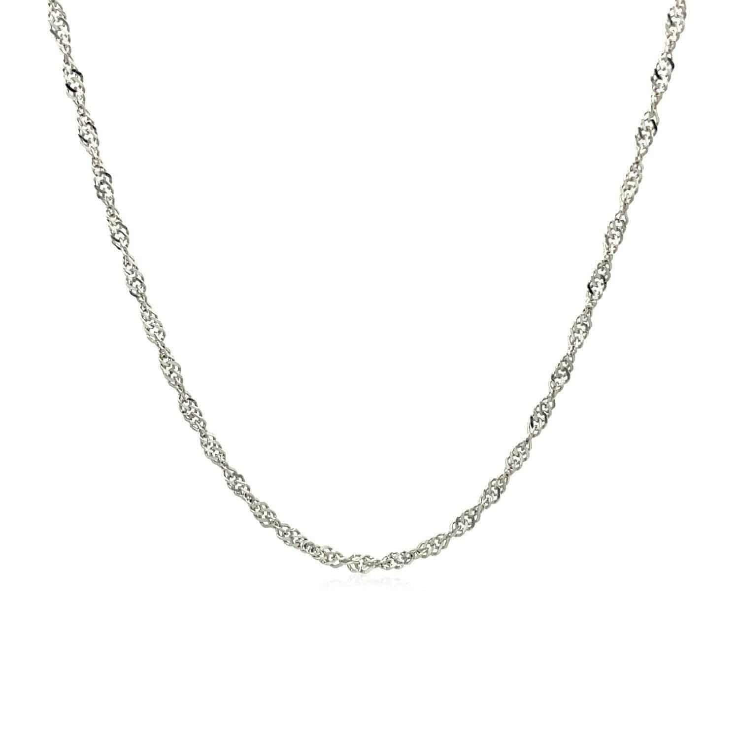 10k White Gold Singapore Chain (1.50 mm) | - Forever in Harmony