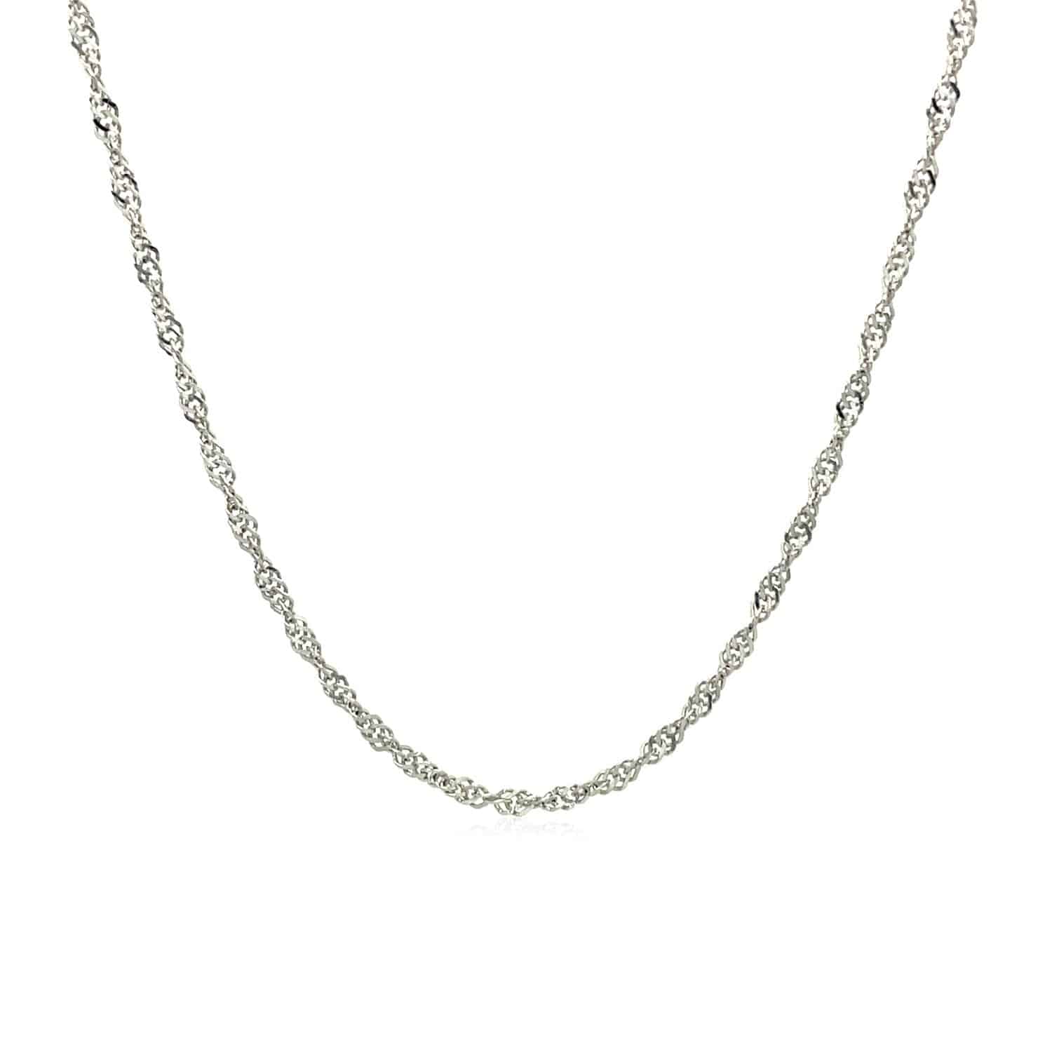 10k White Gold Singapore Chain (1.50 mm) | 16''