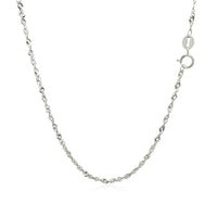 14k White Gold Singapore Chain (1.30 mm) - Forever in Harmony