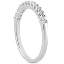 14k White Gold Fancy U Setting Shared Prong Diamond Wedding Ring Band - Forever in Harmony